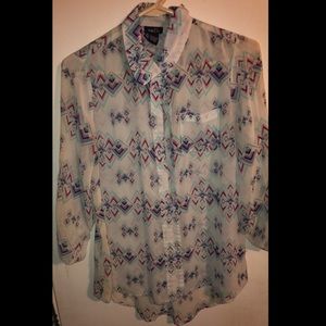 Rue 21 Aztec button down